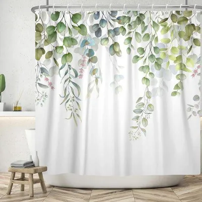 Produktbild von Wasserdichtes Duschvorhang mit Blumen 180x180cm