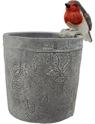 Productafbeelding van Pothanger Vogel Roodborstje Inclusief Bloempot 13 x 12 cm