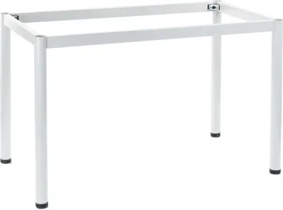 Produktbild von Metallgestell mit rundem Bein, NY-A057/O, Beindurchmesser 5 cm, Maße 136x66x72,5 cm, Weiß