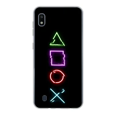 Produktbild von MuchoWow® Handyhülle Schutzhülle Hülle für Samsung Galaxy A10 Spiele - Controller - Neon Silikon Softcase Handy Hülle - Schutzhülle
