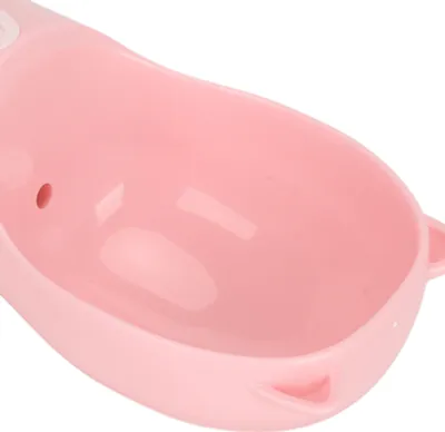 Produktbild von Hundewasserflasche Cartoon Leckdofter tragbarer Welpenspender mit Behandlerbehälter für Haustiere Rosa