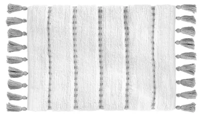Obrázok produktu pre Kúpeľňová rohožka so strapcami, 50 x 75 cm, sivá