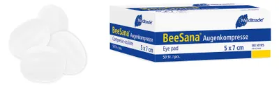 Produktbild von Meditrade BeeSana Augenkompresse 5 x 7 cm - unsteril - 50 Stk.