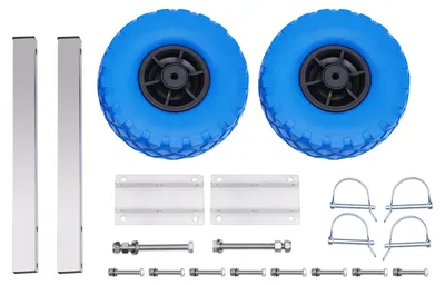 Productafbeelding van Opblaasbare bootwagen, 10-inch wielen, roestvrijstalen frame, KONINGSBLAU (kleur)