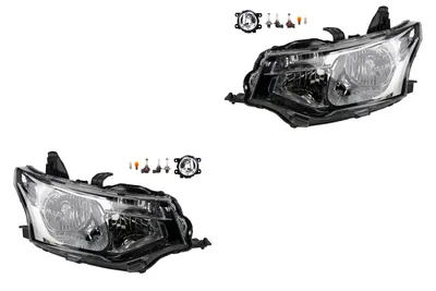 Immagine prodotto di Kit fari compatibile con Mitsubishi Outlander dal 2012 al 2015, con lampadine H7, HB3 e fendinebbia. Codici: 8321A365, 6208V6, A4158200356, 84503FJ000, 1826337, E3B515B243AA, 41 Johns
