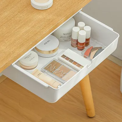 Produktbild von Untertischschublade - Aufbewahrungsbox Organizer für das Büro - 1 Stück - Weiß
