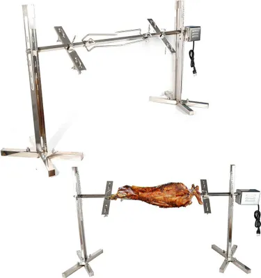 Obrázek produktu pro Elektrický grilovací rožeň z nerezové oceli Rotisserie Rotující rožeň motorový gril Grilování BBQ Držák grilu 220V 530mm Univerzální