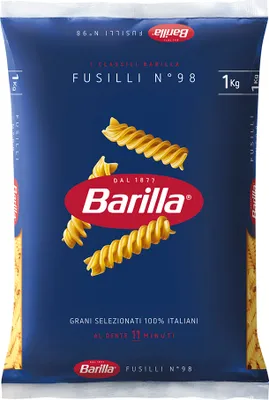Produktbild von 18x Pasta Barilla - Busta Cellophane - Fusilli N.98 - 1kg - Italienische Nudeln