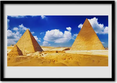 Produktbild von Bild 70x50 MDF-Rahmen Wandkunst Pyramiden Wüsten-Landschaft