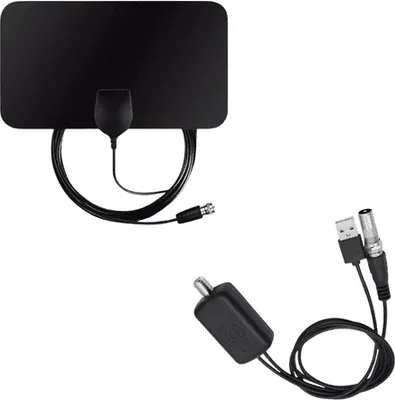 Immagine prodotto di set di 2 antenne digitali interne HDTV 1080p, 4K senza cavo, 80 km di portata e amplificatore di segnale - SUREAMP