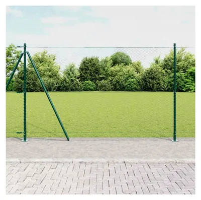 Produktbild von Zaunpfosten Grün 50 x 1,5 m (25 mm Maschenweite) aus Stahl und PVC für Gartenzaun, Hundezaun, Weidezaun und Hühnerzaun