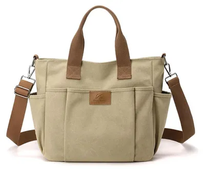 Image de Omgoods - Sac bandoulière en toile pour femmes - Grande capacité