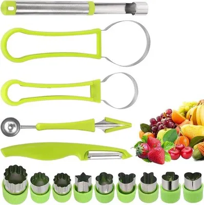 Produktbild von Famanu Melonenschneider-Set 14-teilig - vielseitige Werkzeugsammlung