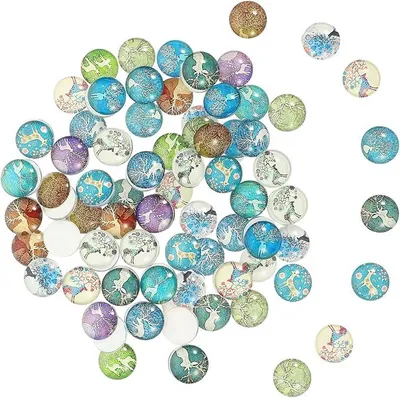 Imagen del producto de 500 apliques de ciervo con incrustaciones de piedras preciosas: adornos luminosos para joyería, materiales para manualidades y proyectos creativos