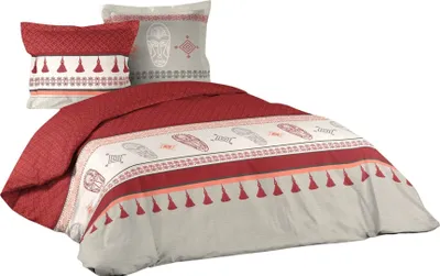 Obrázok produktu pre Kompletná súprava posteľnej bielizne (3 diely), 240x220 cm, vzor "Aztecký Mexiko", bavlna, prikrývka, veľkosť XL