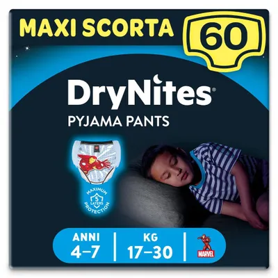 Obrázok produktu pre Nočné plienky pre chlapcov DryNites (Pre vek 4-7 rokov) - 10 kusov