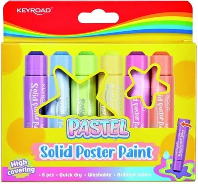 Produktbild von Plakatmalfarben in Stabpastell 10g 6 Farben