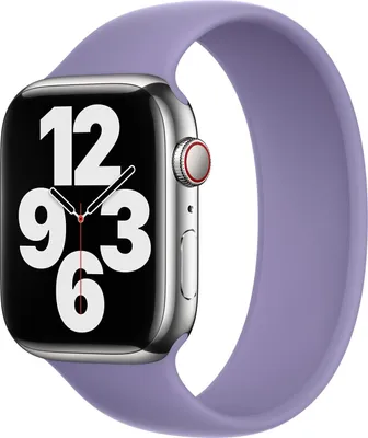 Produktbild von Apple Silikon-Einzelarmband für die Apple Watch | 44/45/46/49 mm – Größe 9 – English Lavender