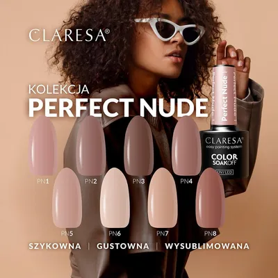Zdjęcie produktu dla CLARESA Lakier hybrydowy PERFECT NUDE 5 -5g