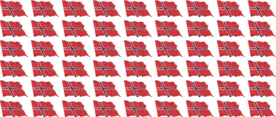 Produktbild von Mini Aufkleber Set - Pack wehend - 20x12mm - selbstklebender Sticker - Norwegen - Flagge / Banner / Standarte fürs Auto, Büro, zu Hause und die Schule - 54 Stück