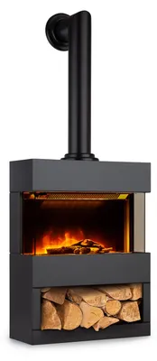 Produktbild von Klarstein Elektrokamin, Elektro Heizungen für Wohnzimmer & Innenräume, Elektrischer Kamin mit LED Flammen, Freistehender Kamin, Heizlüfter mit Timer, Einstellbarer Thermostat, Heizung 1800 W