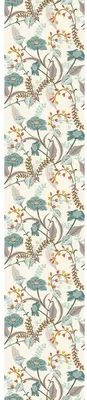 Imagen del producto de Papel tapiz vinílico con diseño preaplicado – FLORES AZULES VINTAGE – 1 rollo de 300 x 60 cm