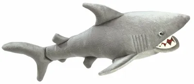 Produktbild von Folkmanis Handpuppe Hai, realistisch, ca. 55 cm lang, mit beweglichem Maul