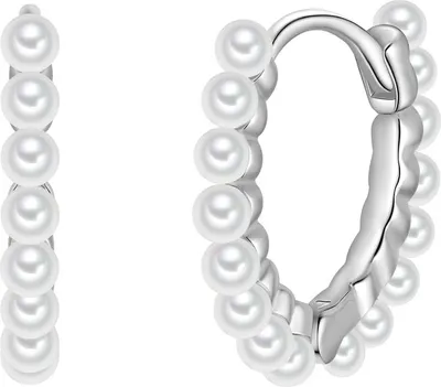 Produktbild von Glanzstücke München Perlen-Creolen Sterling Silber Perle (synth.) 50084778
