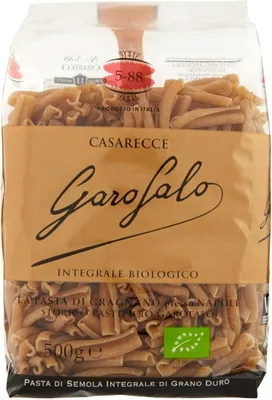 Produktbild von 10x Garofalo Pasta di semola integrale di grano duro -Produkt Casarecce N° 5-88 Vollkornnudeln hartweizengrieß Neapolitanische Pasta Packung mit 500g
