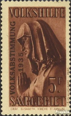 Produktbild von Briefmarken Saarland 1934 Mi 205 mit Falz Volkshilfe Volksabstimmung 1935