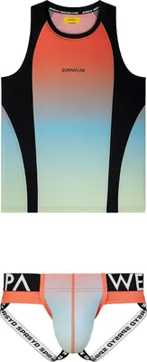 Produktbild von SUPAWEAR - Herren Unterwäsche - SPR Gradient Rainbow Vorteilspack 1x Singlet + 1x Jockstrap - Größe L
