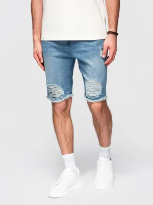 Produktbild von Ombre Clothing Denim-Shorts für Männer Papapetrou Blau XL