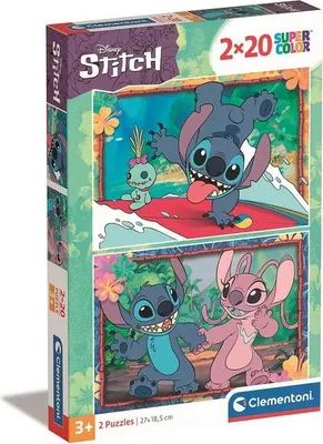 Image de Puzzle Stitch, 2 Puzzles de 20 Pièces, Thème Dessins Animés, Pour Enfants 3+ Ans, Clementoni