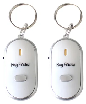 Produktbild von 2 Stück Schlüsselfinder Schlüsselanhänger Pfeife Fernbedienung Blinkendes Schlüssel-Tracker-Gerät Tragbarer wasserdichter Anti-Verlust-Schlüsselringhalter