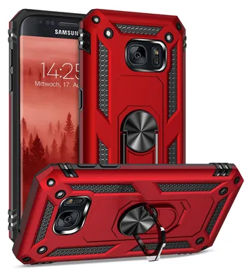 Produktbild von Armor Outdoor Handyhülle für Samsung Galaxy S7 Handy Panzer Case Cover Schutzhülle Farbe: Rot