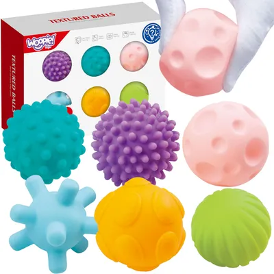Zdjęcie produktu dla WOOPIE BABY Klocki Sensoryczne do Ściskania 6 el.