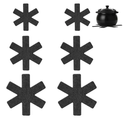 Productafbeelding van Pannenschilden - Set van 6 stuks - Panbeschermers van vilt