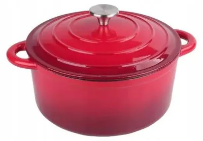 Produktbild von Emailierter Gusseisen-Topf 4,2L mit Deckel für Induktion
