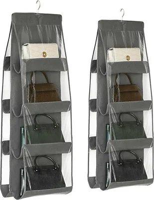 Produktbild von Famanu Handtaschen Organizer mit 8 transparenten Fächern - Hängend