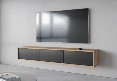 Produktbild von Závěsný TV stolek IRVING 1 - dub olejovaný / antracitový