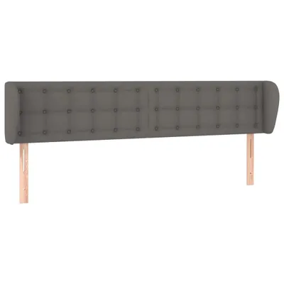 Produktbild von Kopfteil mit Ohren Grau 183x23x78/88 cm Kunstleder