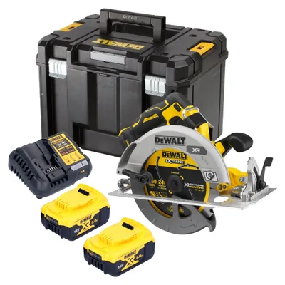 Zdjęcie produktu dla DeWalt DCS 573 P2T Akumulatorowa pilarka tarczowa 18 V 190 x 30 mm bezszczotkowa + 2x akumulator 5,0 Ah + ładowarka + TSTAK