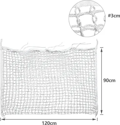 Produktbild von SWANEW Heunetz Heuraufe Beschäftigungsnetz Heusack Futternetz, Pferde extra engmaschig 3cm Netz 2 Stück 120 x 90cm