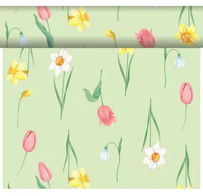 Produktbild von DUNI Tischläufer 1 Rolle 0,4 x 24 m Spring Melody Frühling Tisch Deko