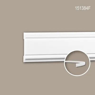 Produktbild von PROFHOME 151384F flexible Wand- und Friesleiste Stuckleiste Zierleiste 2 m