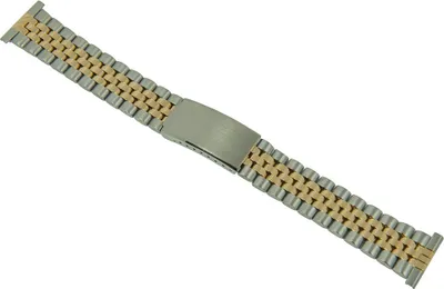 Produktbild von ROWI Uhrenarmband Edelstahl HiTecGold Bicolor glänzend/matt 22mm