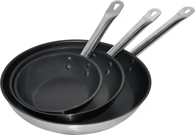 Produktbild von CHEFGASTRO Bratpfanne Edelstahl Teflon Beschichtet BxTxH 240x240x50mm