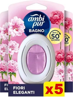 Image de Febreze Désodorisant de salle de bain, Lutte Et Prévention Continuelles des Odeurs, Pollen 5 pièces