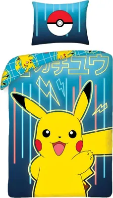 Produktbild von Pokemon Pikachu Kinder Bettwäsche Set 135/140x200 60x70 cm