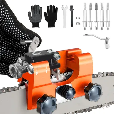 Produktbild von WNHB® Kettensäge Schleiferset - Manuelles Kettensäge Schleifset für Kettensägen - Komplettes Schleifset mit Zubehör